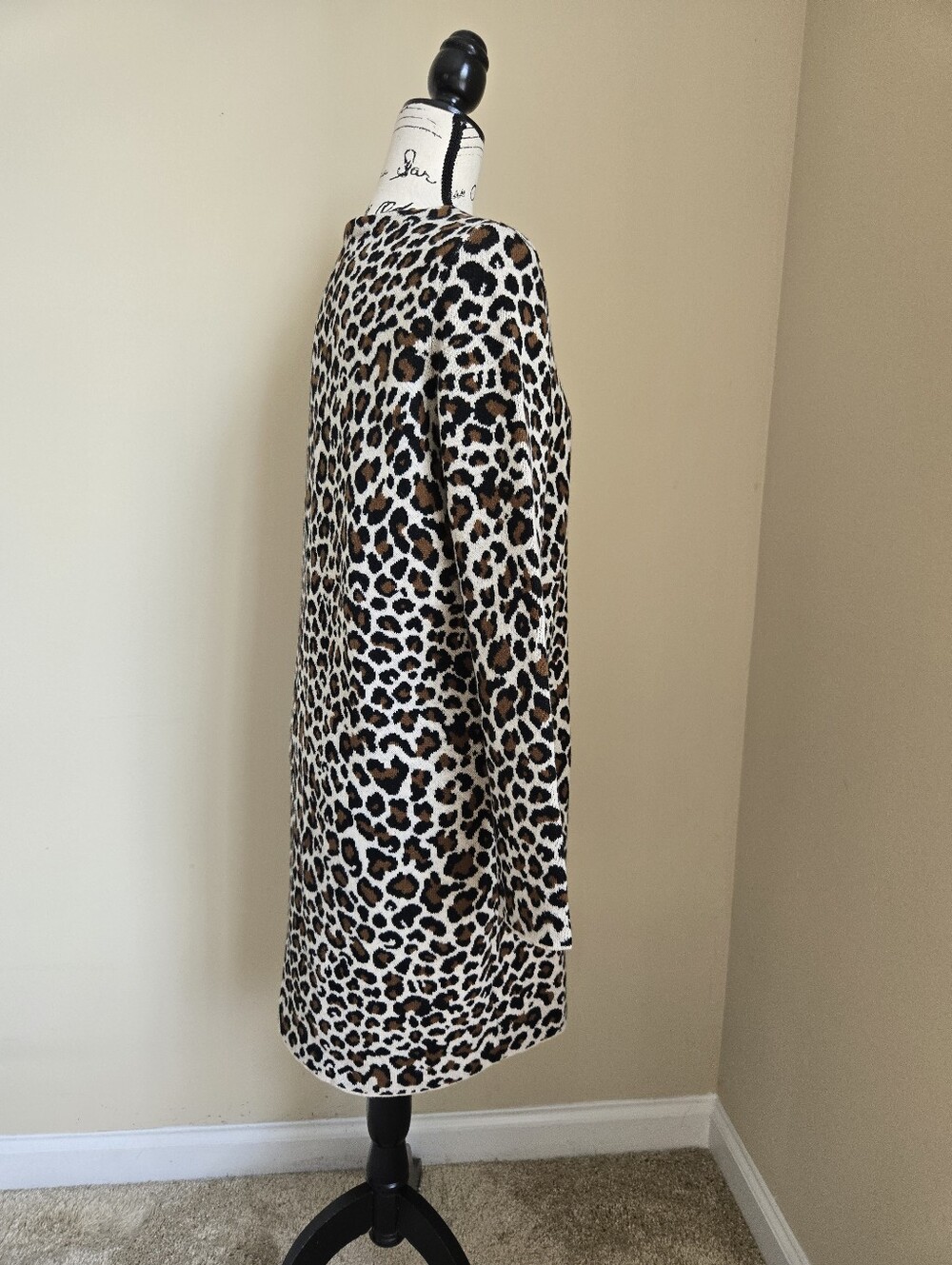 Weekend Maxmara Wool Dress Long Sleeve Animal Print - Picture 3 of 11